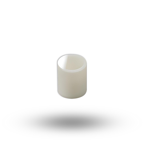 Translucent optical sapphire window in cylindrical shape with cavity