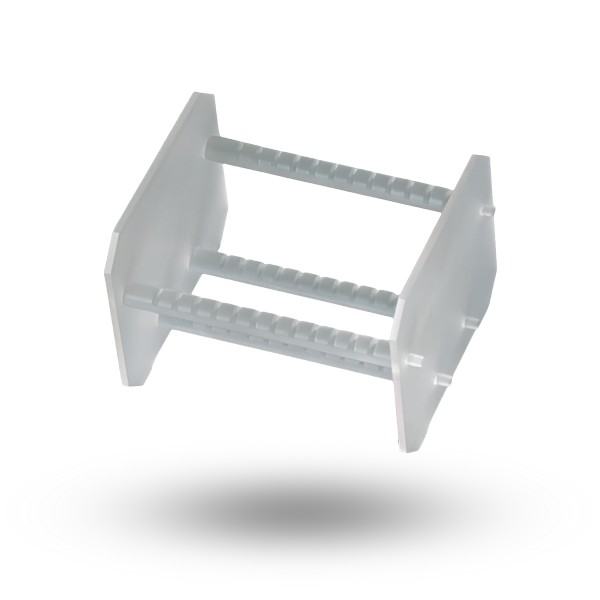 Sapphire wafer boats made of single crystal sapphire, rectangular shape with rounded corners and a smooth surface